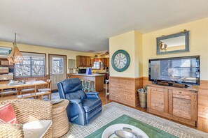 TV, DVD player, stereo