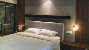 Desk, blackout curtains, free WiFi - Wu Zhou City Ai Zhuke Shan Hai Apartment (Wuzhou)