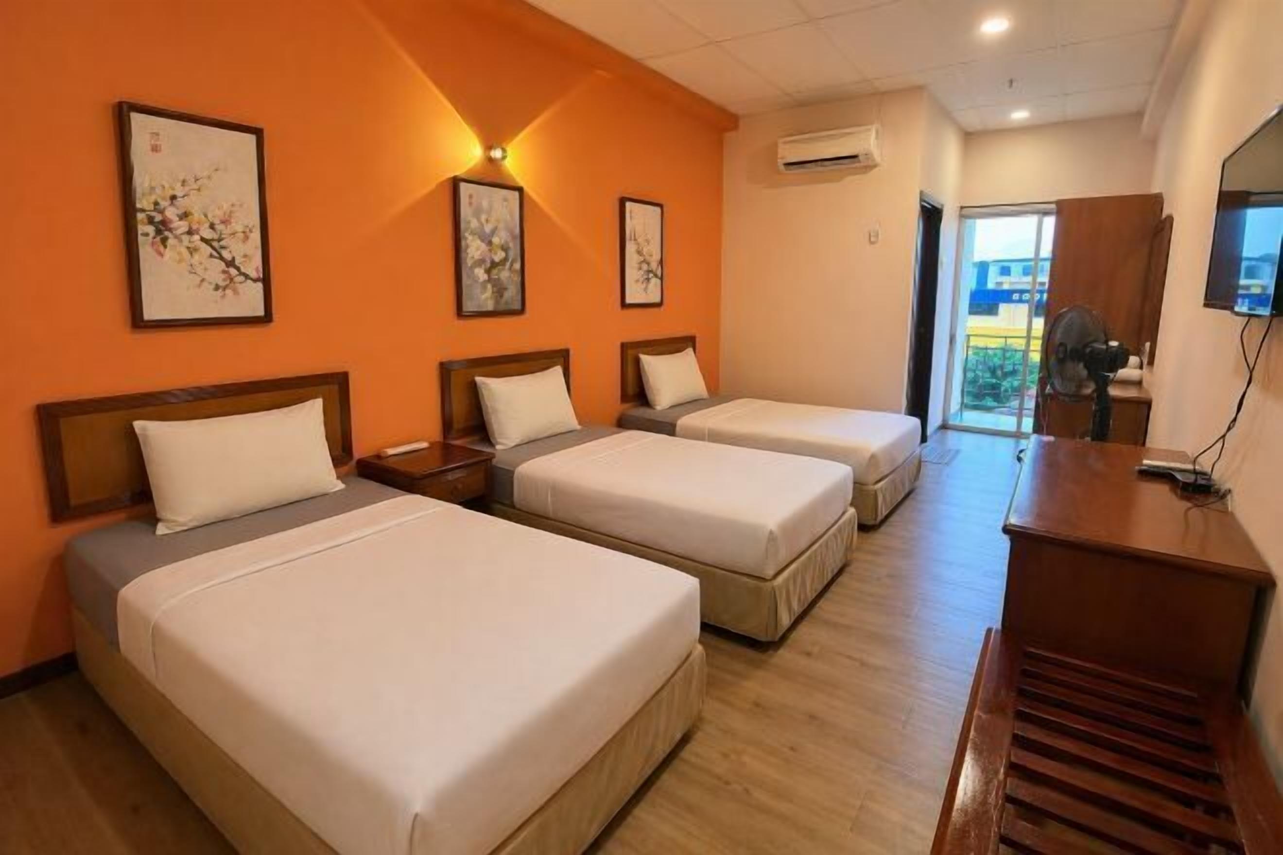 Desk, laptop workspace, blackout drapes, soundproofing