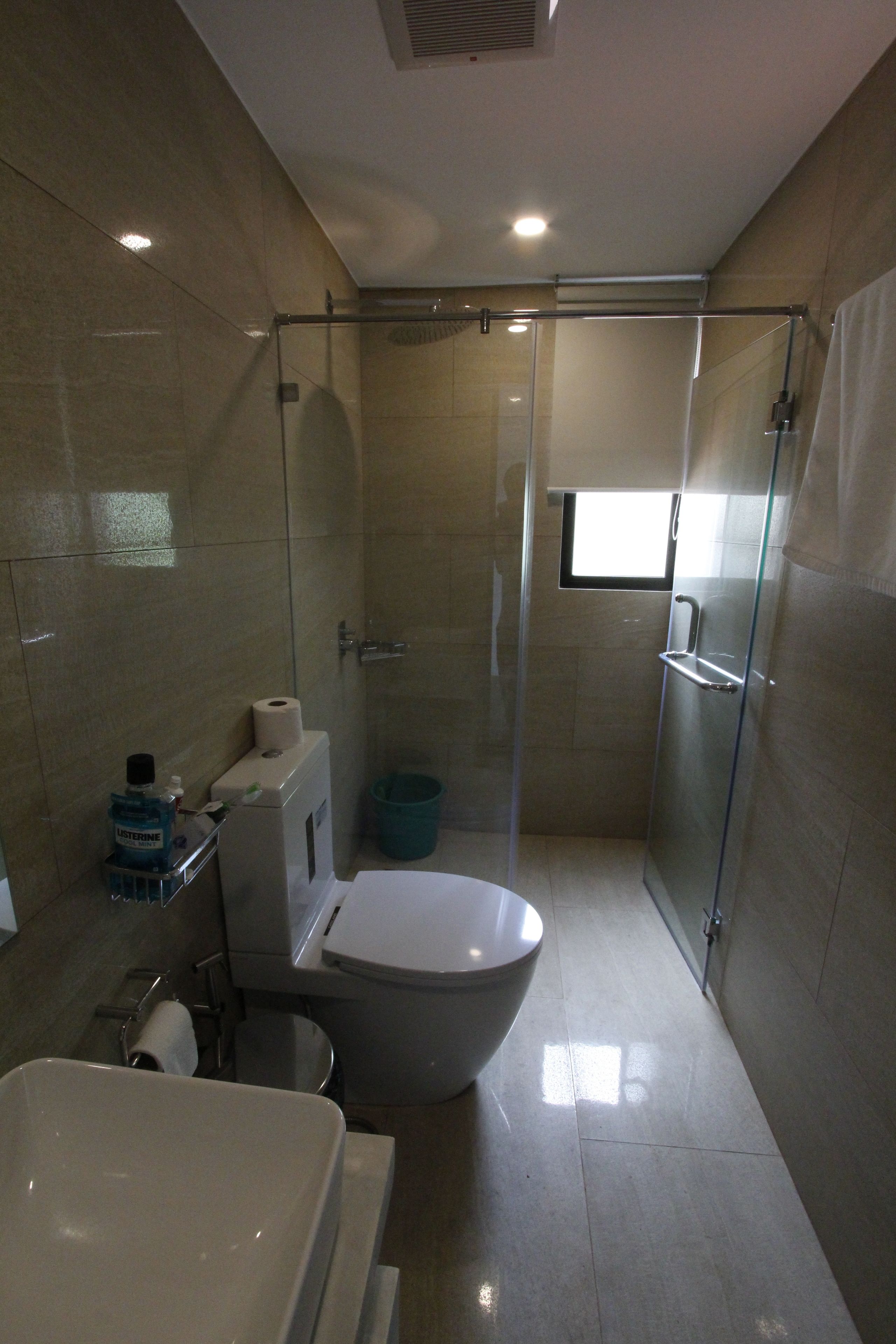 Habitación (VIP) | Baño | Ducha, artículos de higiene personal gratuitos, toallas y jabón