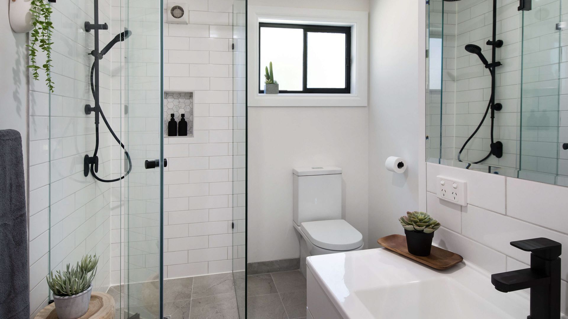 Shower, hair dryer