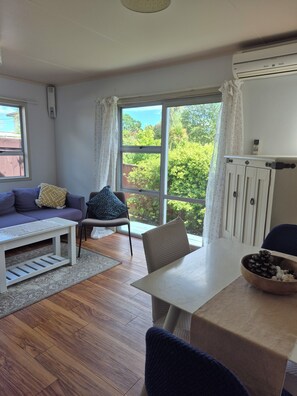 TV, DVD player, stereo