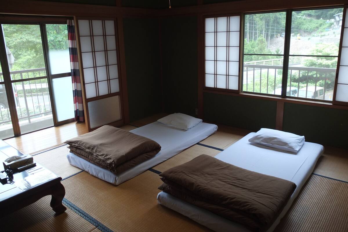 Japanese Style Triple Room with Shared Bathroom | Laptop workspace, blackout curtains, rollaway beds, free WiFi