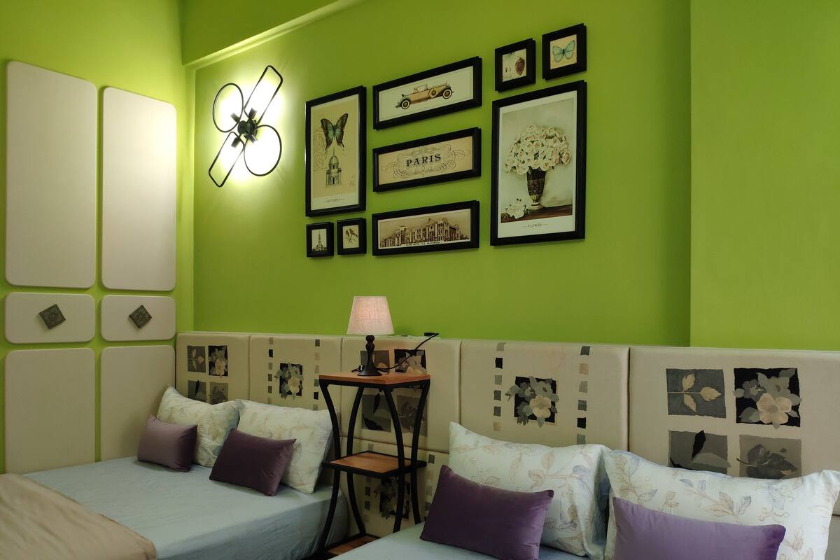 Family Quadruple Room, Balcony, Partial Ocean View | Desk, soundproofing, WiFi (free), bed sheets