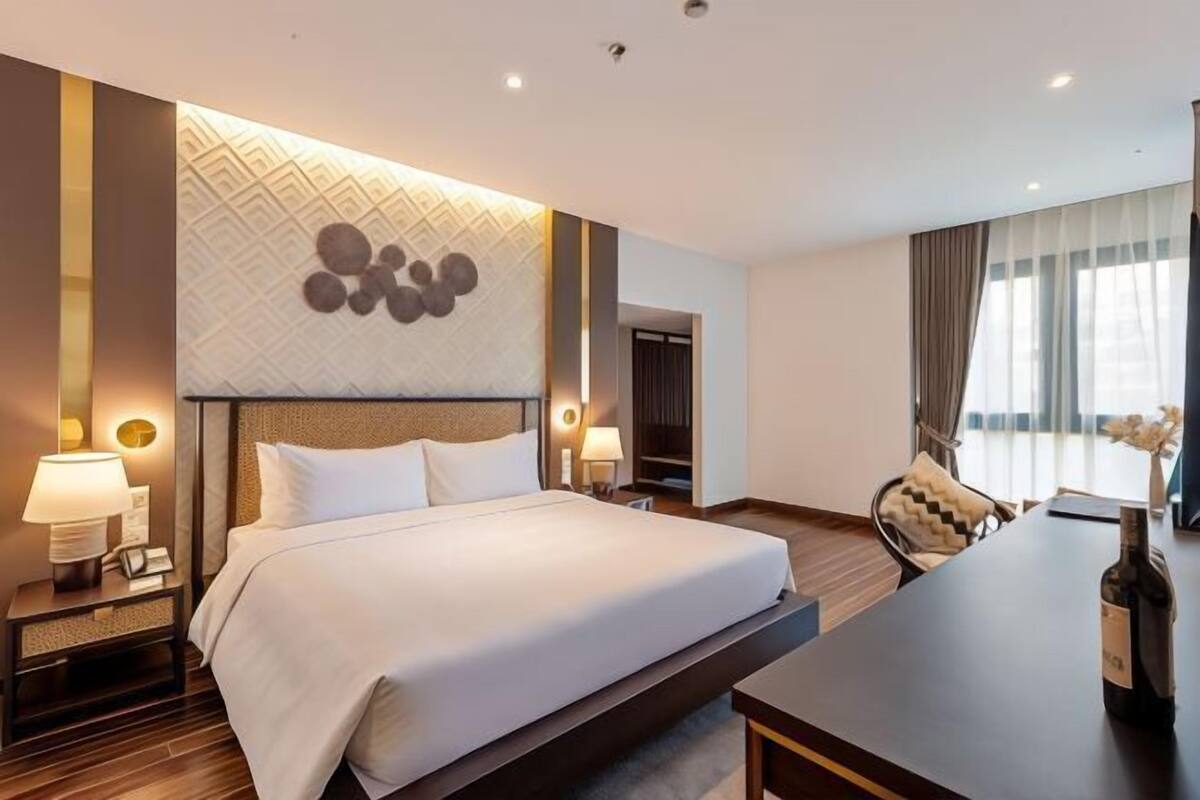 Ropa de cama de alta calidad y minibar 