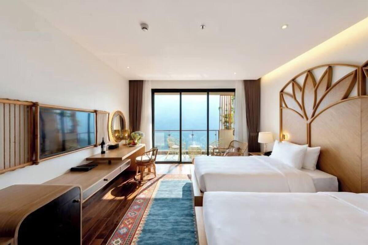 Ropa de cama de alta calidad y minibar 