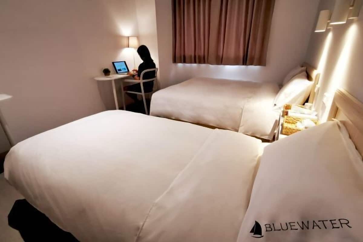 Down duvets, desk, blackout curtains, free WiFi