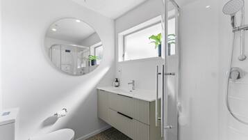 Shower, hair dryer