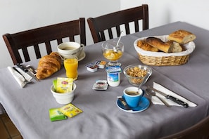 Kontinental frokost hver dag (EUR 12 per person)