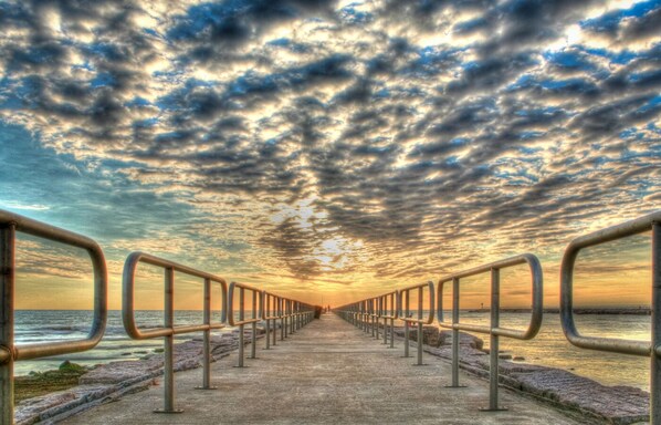 On the beach, beach towels