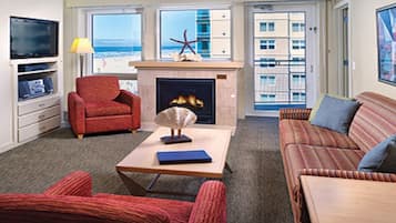 電視、壁爐、DVD 播放機、足球機