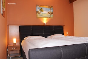 Desk, laptop workspace, blackout curtains, soundproofing