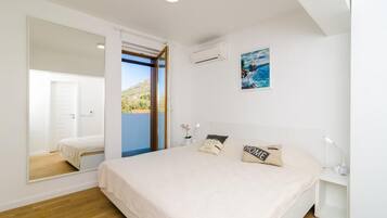 Apartment (2 bed apt,balcony,sea view) | Premium bedding, iron/ironing board, free WiFi, bed sheets