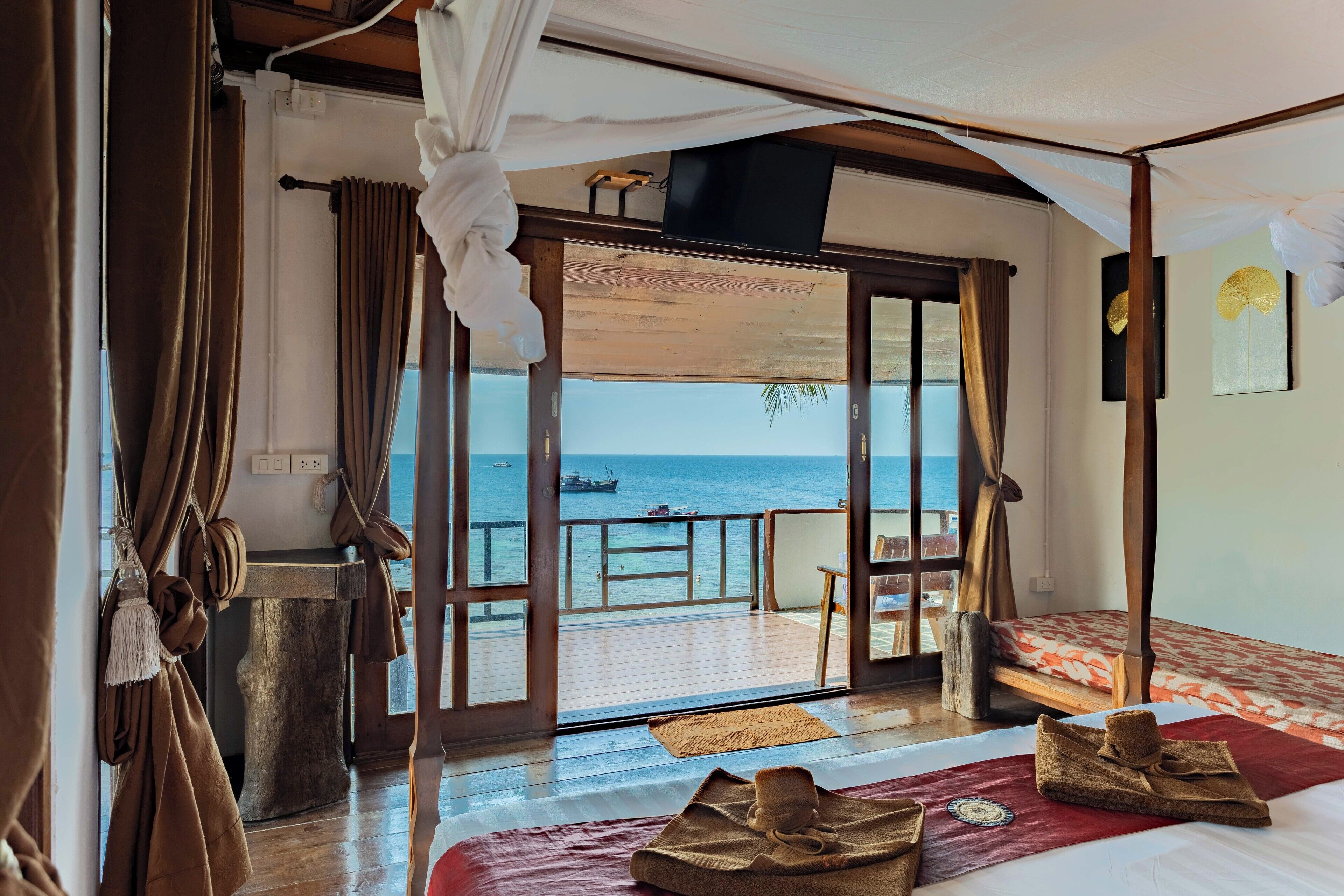 Romantic sea view bungalow S8 | 객실 내 금고, 암막 커튼, 무료 WiFi, 침대 시트