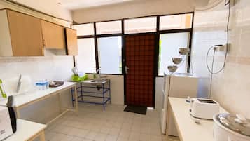 Family Apartment, Pool View | Private kitchen | Fridge, microwave, toaster, rice cooker