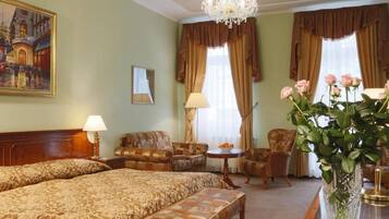 In-room safe, desk, laptop workspace, blackout drapes