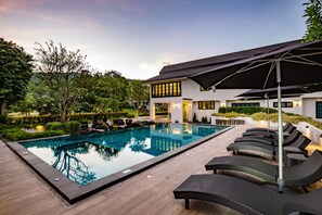 Outdoor pool, open 9:00 AM to 9:00 PM, pool loungers - Merchant Villa (Chiang Mai)