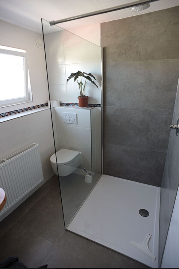 Apartment (for 3 Person) | Bathroom | Shower, hair dryer, towels, soap