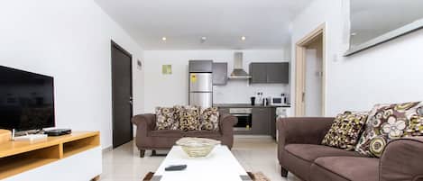 50-inch TV with satellite channels