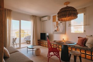 公寓, 1 间卧室, 露台 | 起居区 | 平板电视