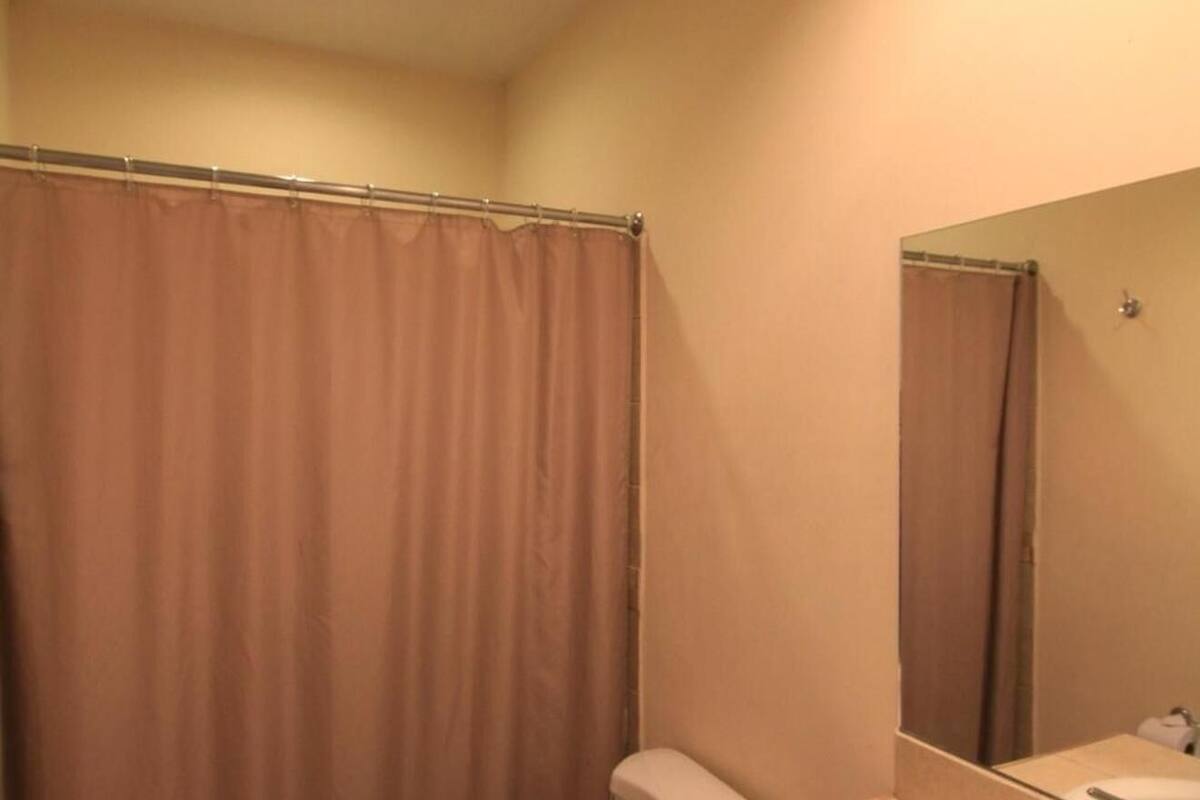 shower, towels, soap, shampoo