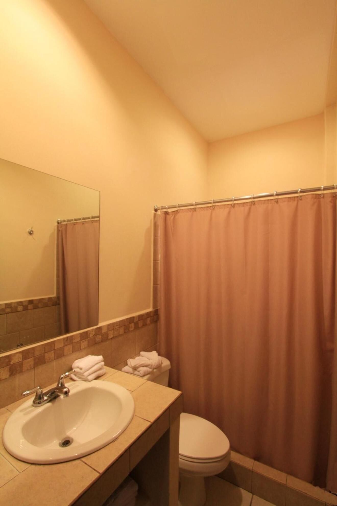 shower, towels, soap, shampoo