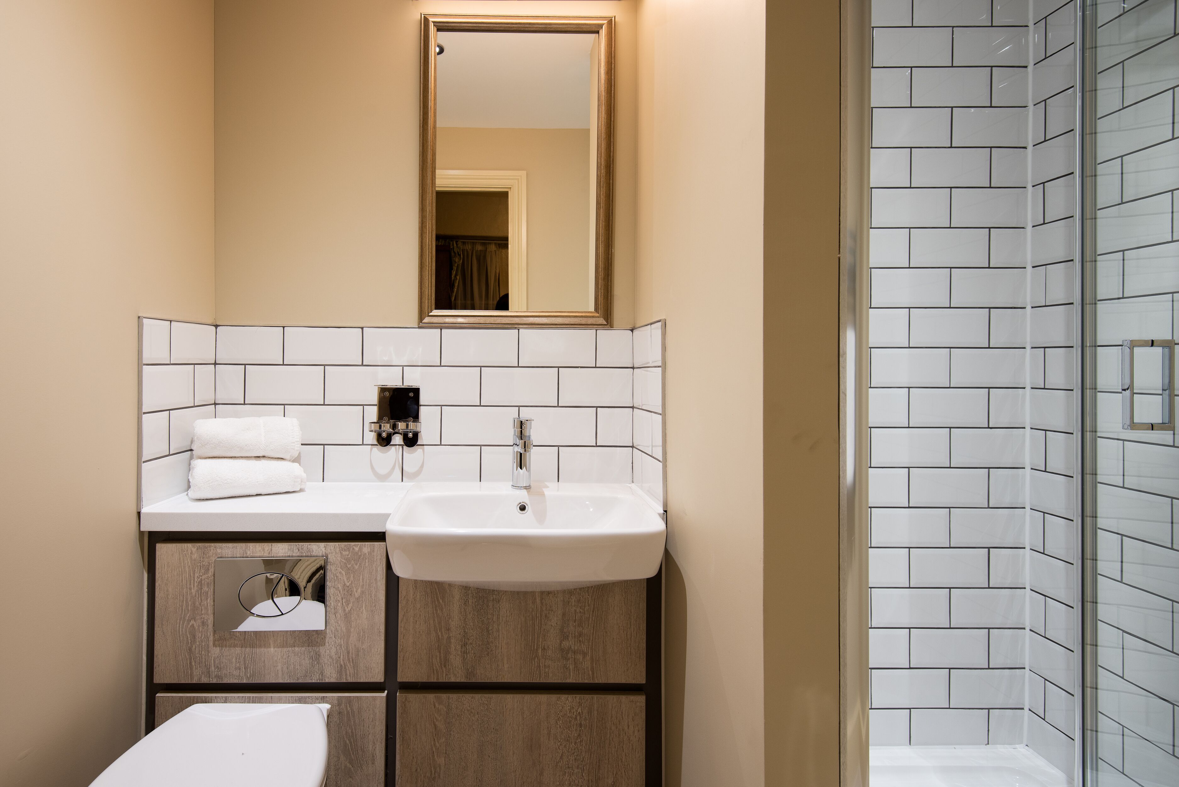 free toiletries, hair dryer, towels