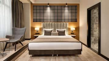 Premium bedding, minibar, in-room safe, desk