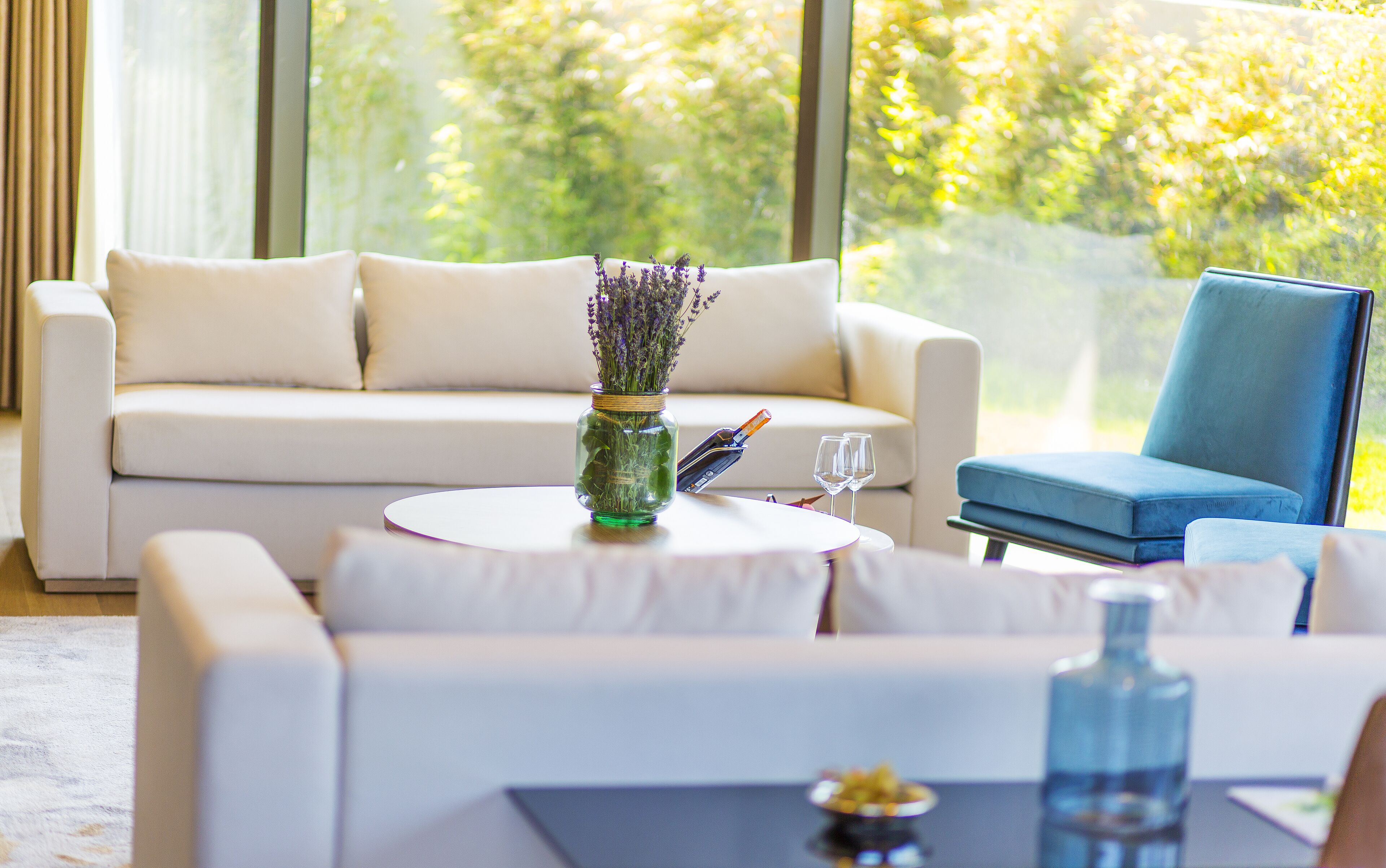 suite, 1 bedroom, pool view | living area | 55-inch smart tv with satellite channels, tv