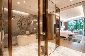 Suite, 1 Bedroom, Pool View | Bathroom | Separate bathtub and shower, deep-soaking bathtub, rainfall showerhead - Reges, a Luxury Collection Resort & Spa, Cesme (Cesme)