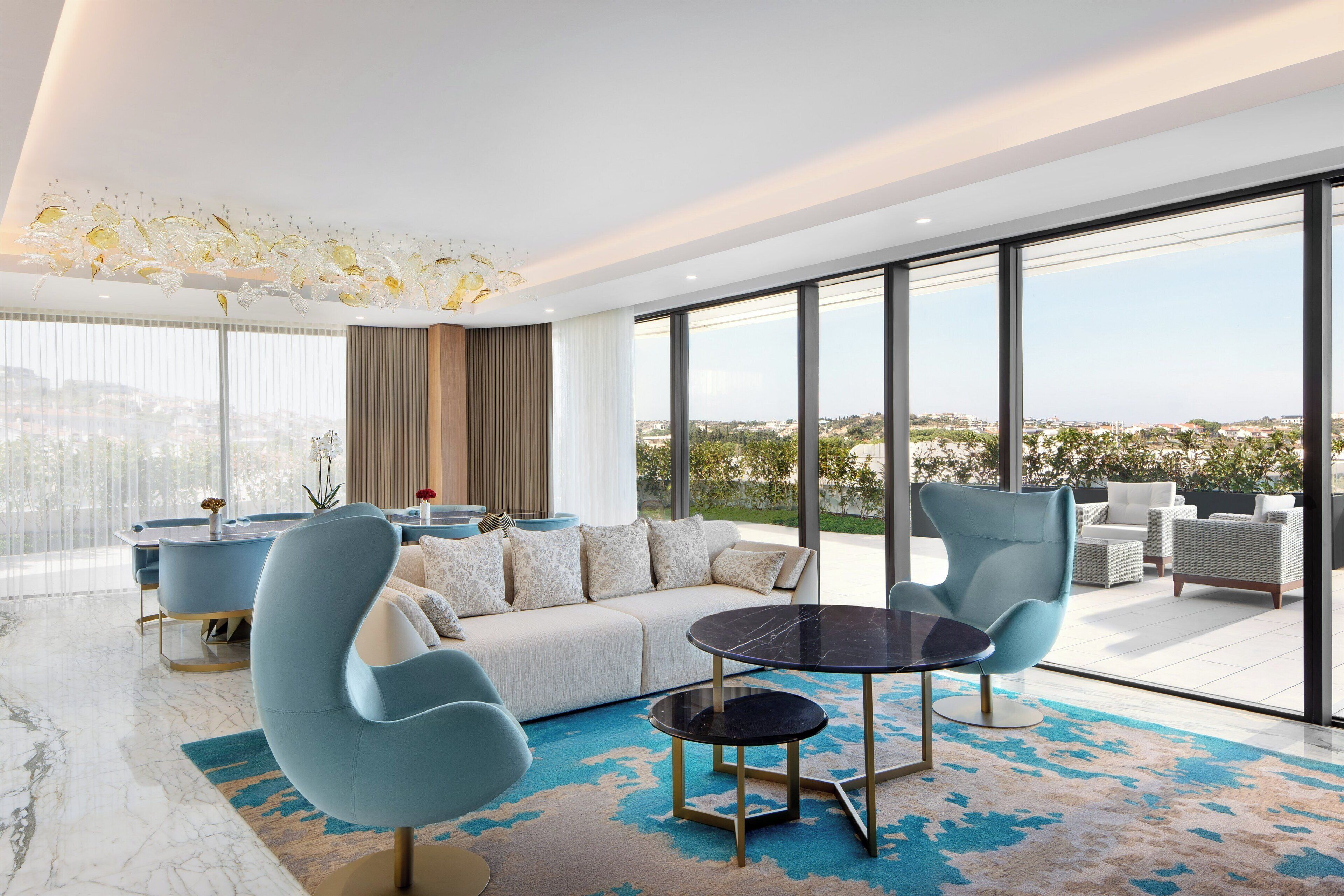 royal suite, 1 bedroom | living room | 55-inch smart tv with satellite channels, tv