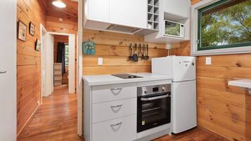 Fridge, microwave, oven, toaster