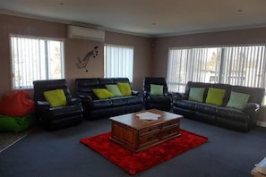 TV, DVD player, stereo