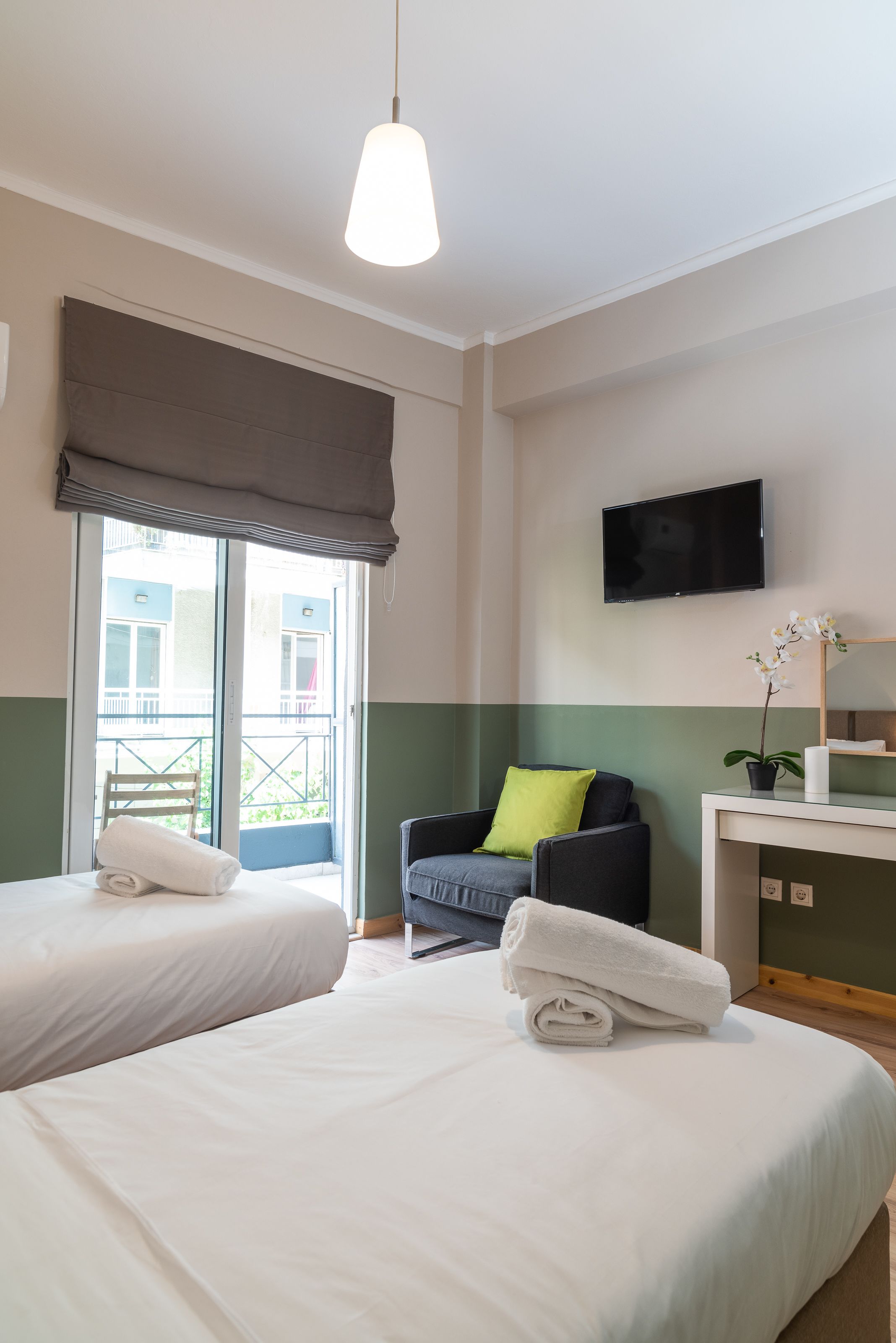 comfort double or twin room, city view | premium bedding, in-room safe, desk, laptop workspace