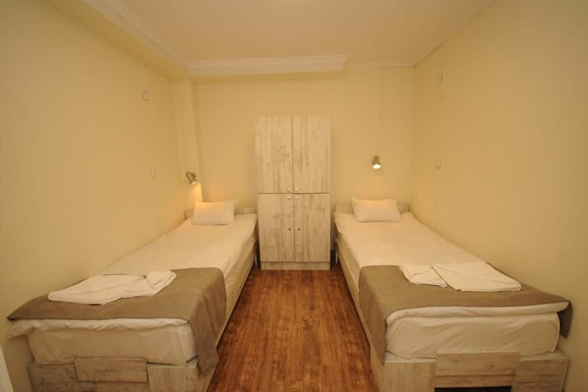 Economy Twin Room, Shared Bathroom | Soundproofing, iron/ironing board, free WiFi, bed sheets