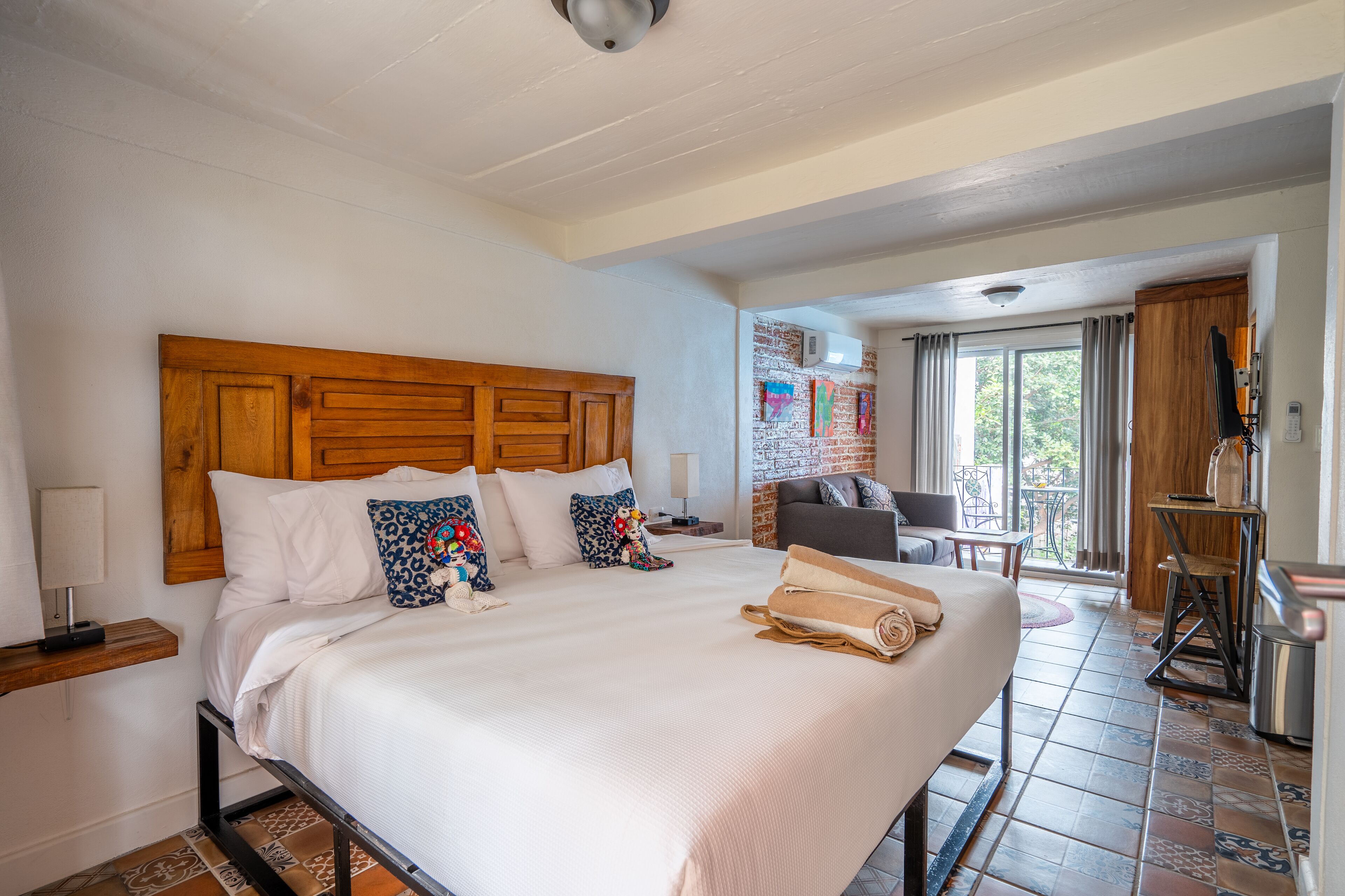 Deluxe studio suite, 1 kingsize bed | Lakens van Egyptisch katoen, luxe beddengoed, donsdekens