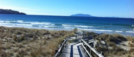 Sun-loungers, beach towels
