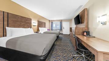 Standard Room, 2 Queen Beds, Non Smoking | Premium bedding, desk, laptop workspace, soundproofing