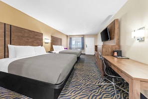 Standard Room, 2 Queen Beds, Non Smoking | Premium bedding, desk, laptop workspace, soundproofing