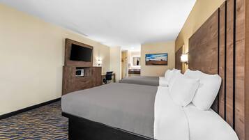 Standard Room, 2 Queen Beds, Non Smoking | Premium bedding, desk, laptop workspace, soundproofing