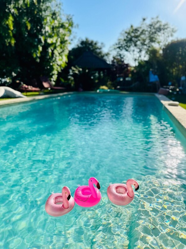 Outdoor pool, a heated pool