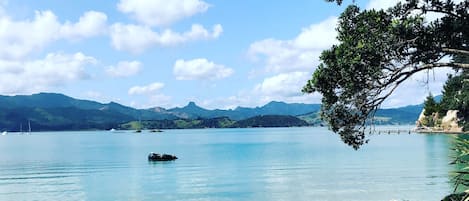 在海滩