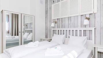 2 slaapkamers, een strijkplank/strijkijzer, wifi, beddengoed