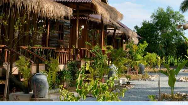 View from room - Fish Island Bungalows (Kampot)