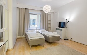 Apartment | Bügeleisen/Bügelbrett, Babybetten, kostenloses WLAN, Bettwäsche