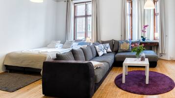 Apartment, 1 Bedroom | Living area | TV