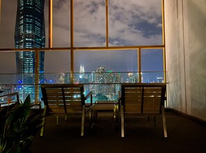 Vue sur la ville depuis l’hébergement