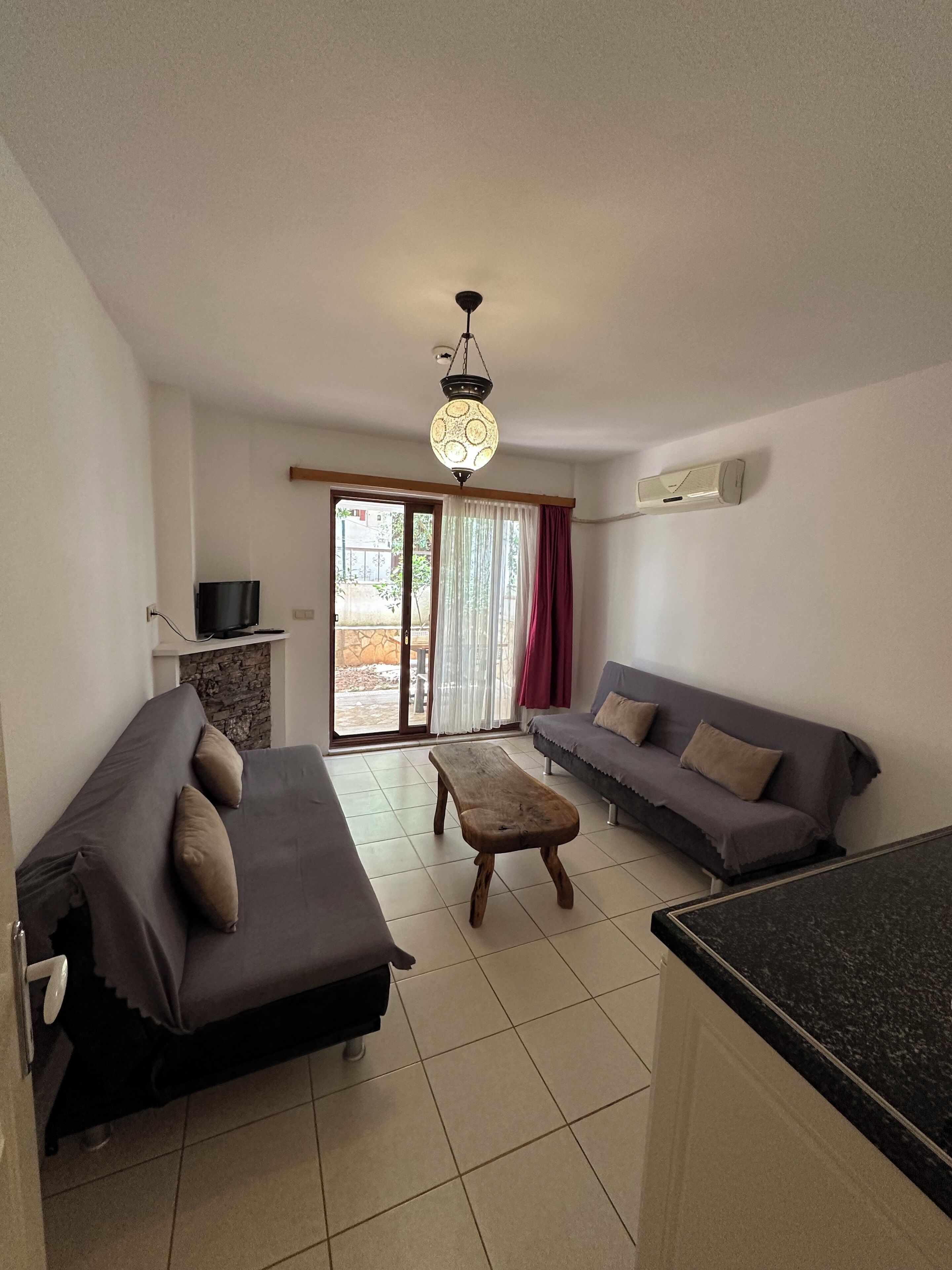 family apartment, 1 bedroom, kitchen garden floor | living area | 21-inch lcd tv with satellite channels, tv