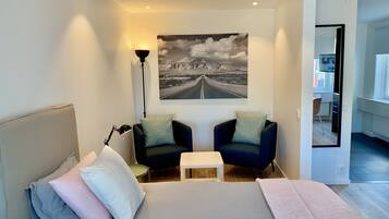 Blackout curtains, iron/ironing board, free WiFi, bed sheets