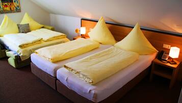 Desk, free WiFi, bed sheets